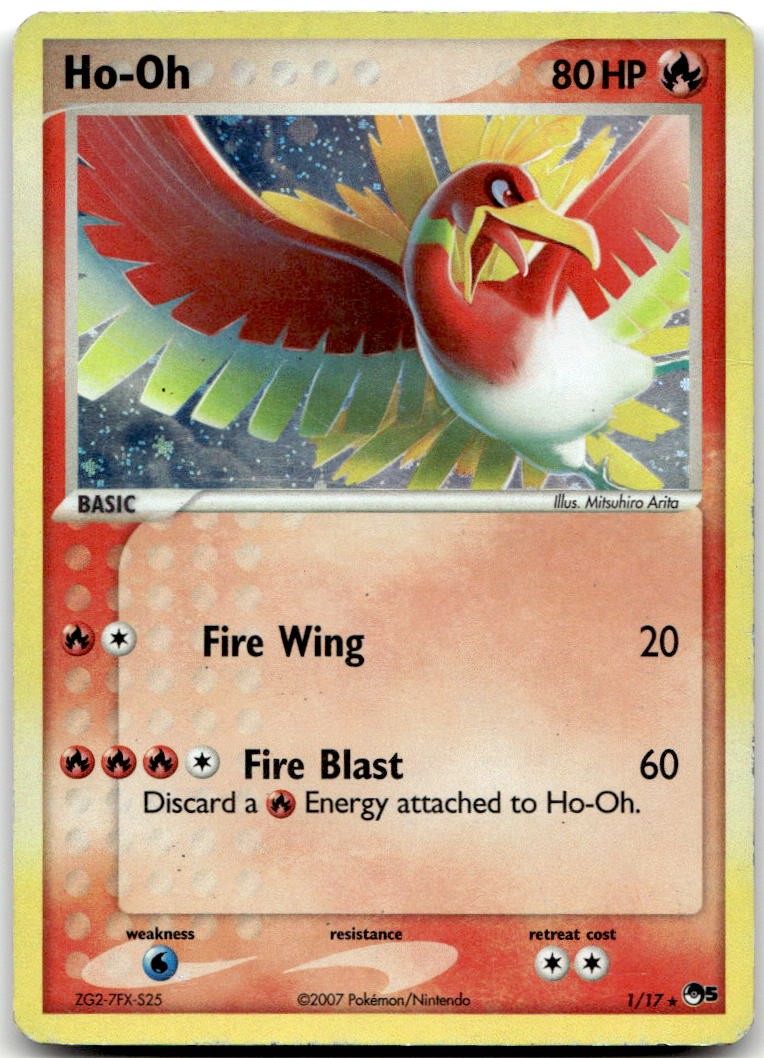 Ho-Oh 1/17 Holo Rare POP Series 5 Moderately Played