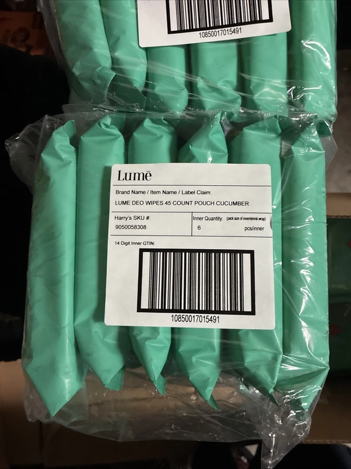 One Case (24 45ct. Packs) Lume Deodorant Flushable Wipes Cool Cucumber 1080 Pc - Image 2 of 4