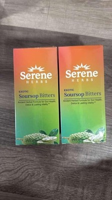 2X Serene Herb Exotic Soursop Bitters Liquid Gut Health Detox Lasting Vitality