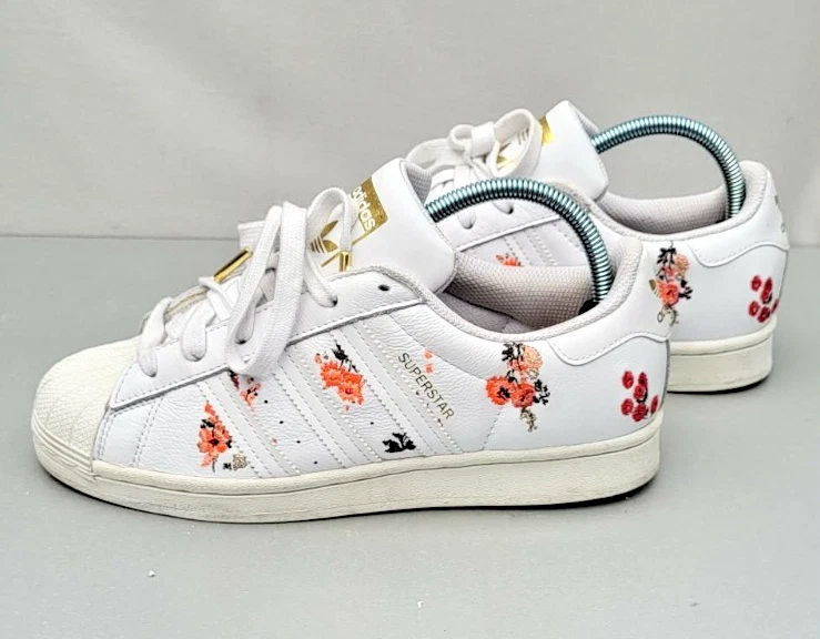 adidas gazelle silver green womens Women's Adidas Stan Smith FX5653 White Multicolor Floral – Sneaker Junkies main image 0
