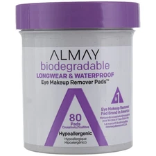 2 Pack Almay Biodegradable Long Wear And Waterproof Eye Makeup Remover Pads, ...