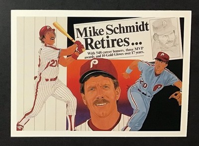 1990 Upper Deck #20 HOF Mike Schmidt Retires Philadelphia Phillies FREE SHIPPING