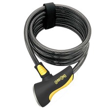 Heavy-Duty 12mm Coiled Cable Lock with Dual Lock Mechanism  5 Keys