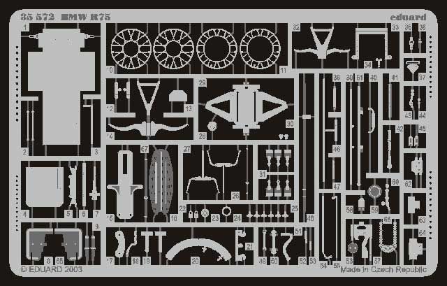 Eduard Accessories 35572 - 1:35 BMW R75 / Zündapp KS750 Photo Etch Set