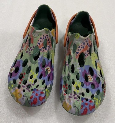 MERRELL Hydro Moc Botanist Slide Artsy Clog Water Beach Pool Comfort EUC W9
