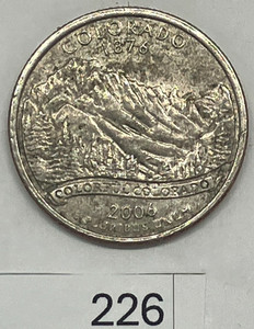 Error Coin Rare 2006 D Colorful Colorado State Quarter Dollar 2Side Grease Error