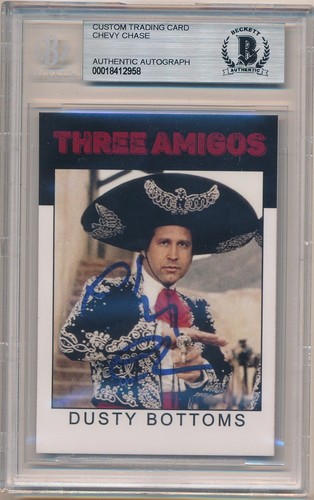 CHEVY CHASE 1986 VARIATION SIGNED AUTOGRAPH DUSTY BOTTOMS BGS AUTHENTIC AUTO SP