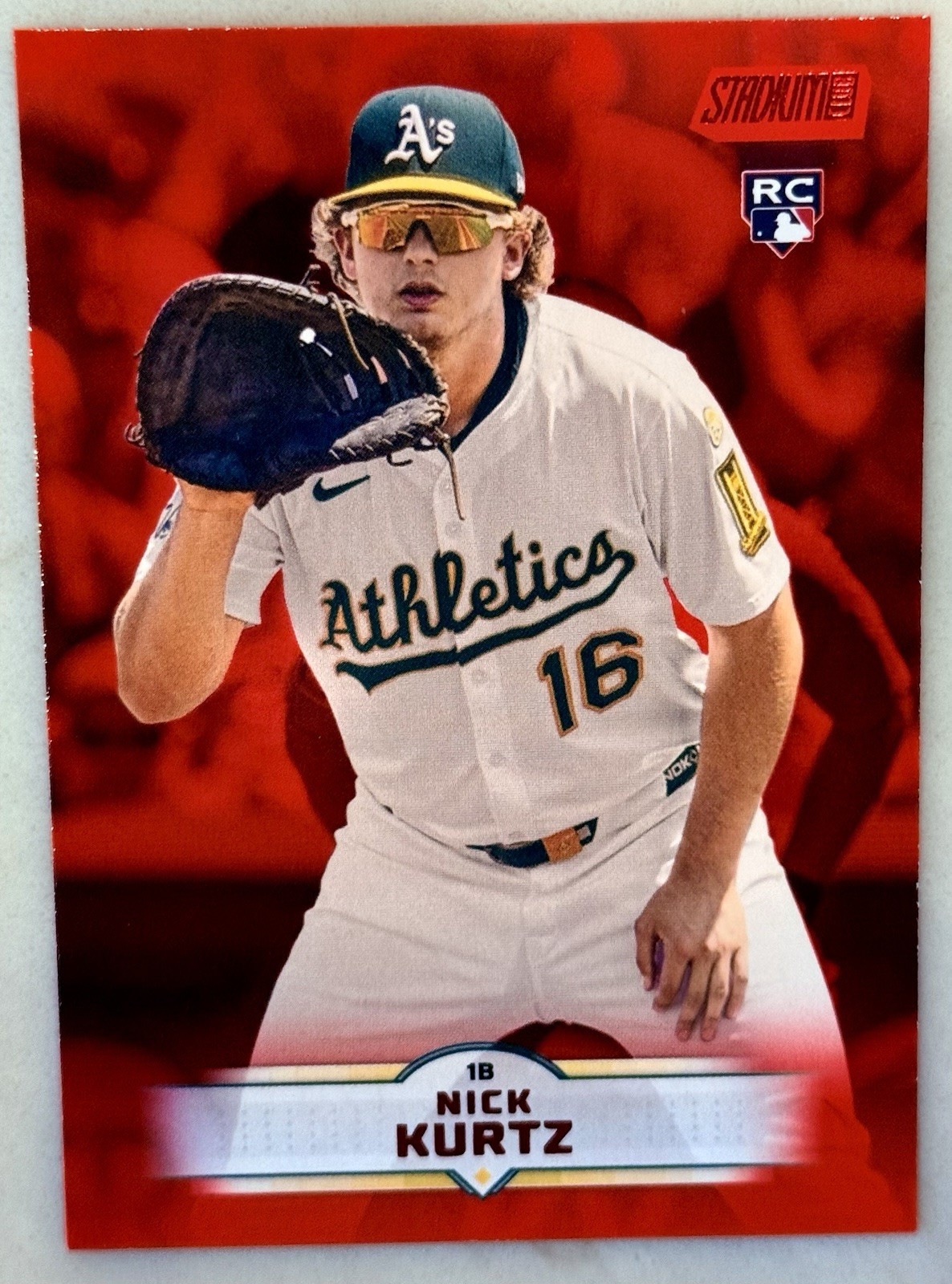 2025 Topps Stadium Club - Nick Kurtz #9 Red Foil (RC)