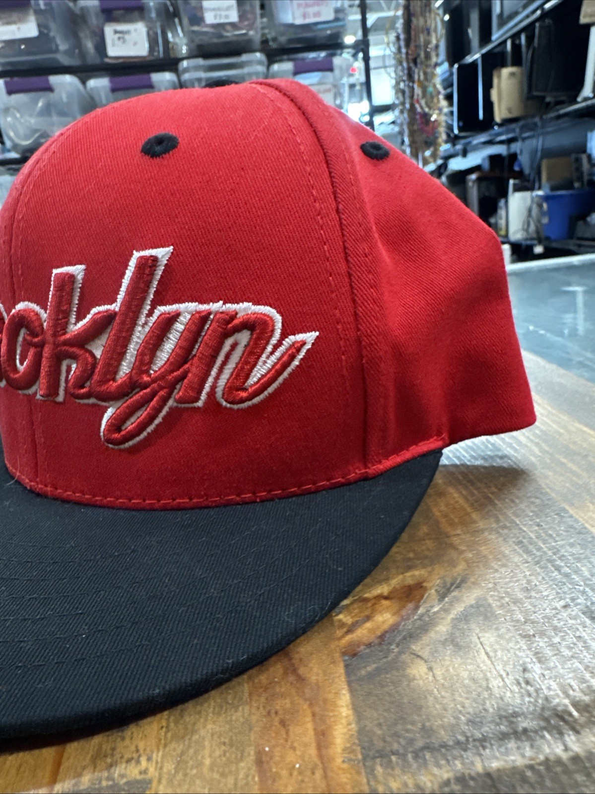 Brooklyn Snapback Adjustable Baseball Cap Red - image 3