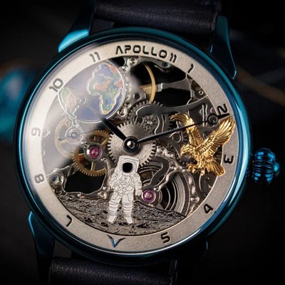 NEW Flagman & Co  Apollo 11 Handmake Handwind watch limited Edition