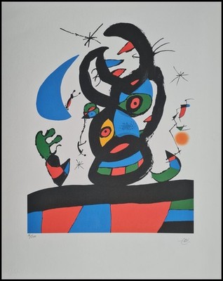 JOAN MIRO * Montroy I * 50 x 40 cm * signed lithograph * limited # 16/200