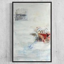 Original Mixed Media Abstract Modern Art Painting 24x36 “Golden Gate" Signed