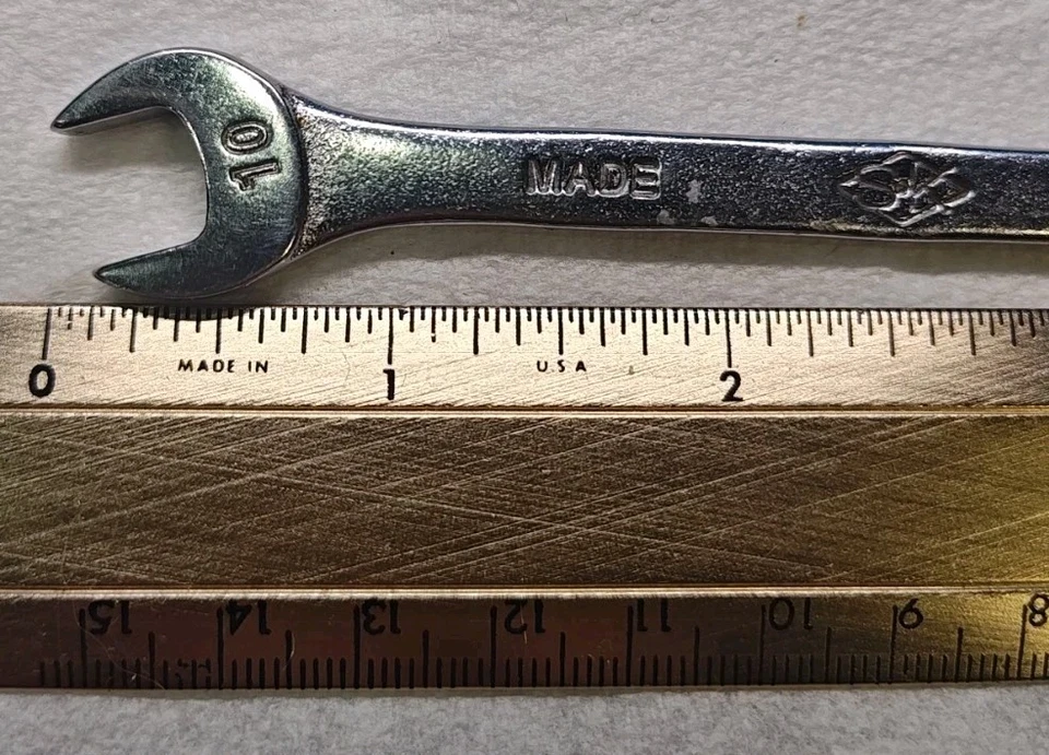 S-K 10MM 12 pt COMBINATION WRENCH FORGED ALLOY STEEL MADE IN THE USA 5" LONG - Image 3 of 4