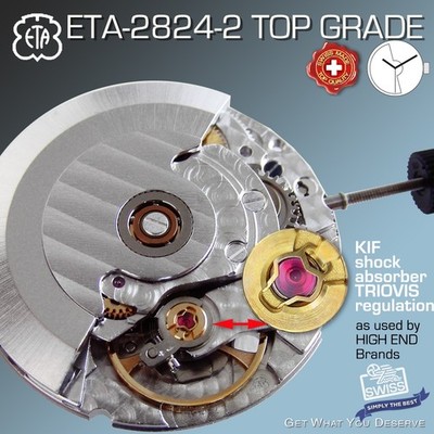 MOVEMENT AUTOMATIC ETA 2824-2  TOP GRADE, TRIOVIS REG. No DATE