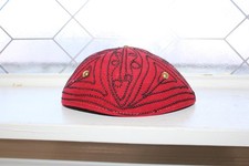Vintage Henry Pollack Wool Hat with Red  Black Embroidered Design