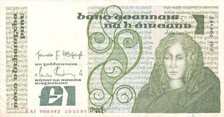 #Ireland Republic 1 Pound 1984 P 70 VF Queen Maeve