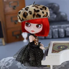 Takara 12" Neo Blythe Nude doll Customized red hair makeup dudu mouth Joint body