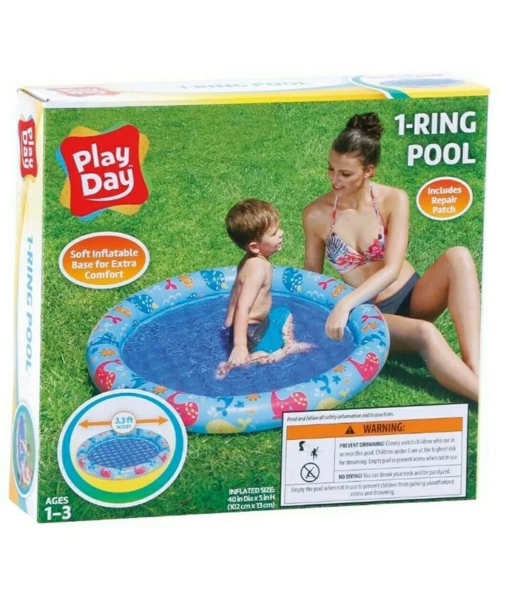 Piscina aqu tica externa 1 anel Play Day inclui remendo de reparo 3 3 p s de largura nova