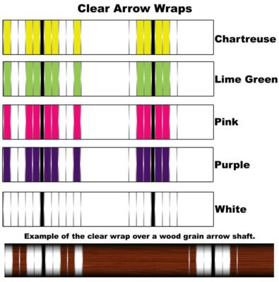 White Water Archery Clear Transparent Traditional 13b Arrow Wraps 15 Pc Pack