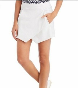 white asymmetrical skort