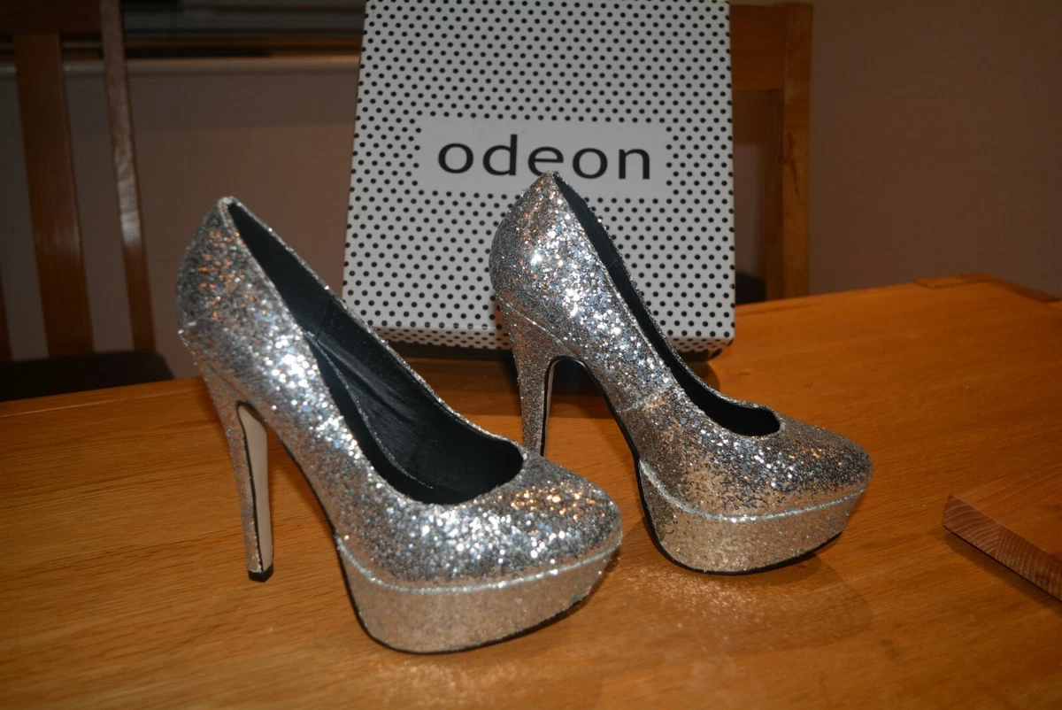 Silver platform sales court shoes