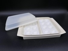 4 Piece Beige Tupperware Deviled Egg Keeper T...