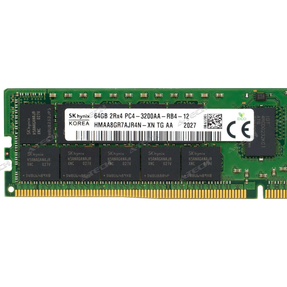 Hynix 64GB (1X64GB) 288-pin RDIMM 3200MHz DDR4 Server RAM Module