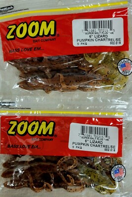 Zoom Super Salt Plus Lizard 6''   !!2 PACKS!! - Choose Color