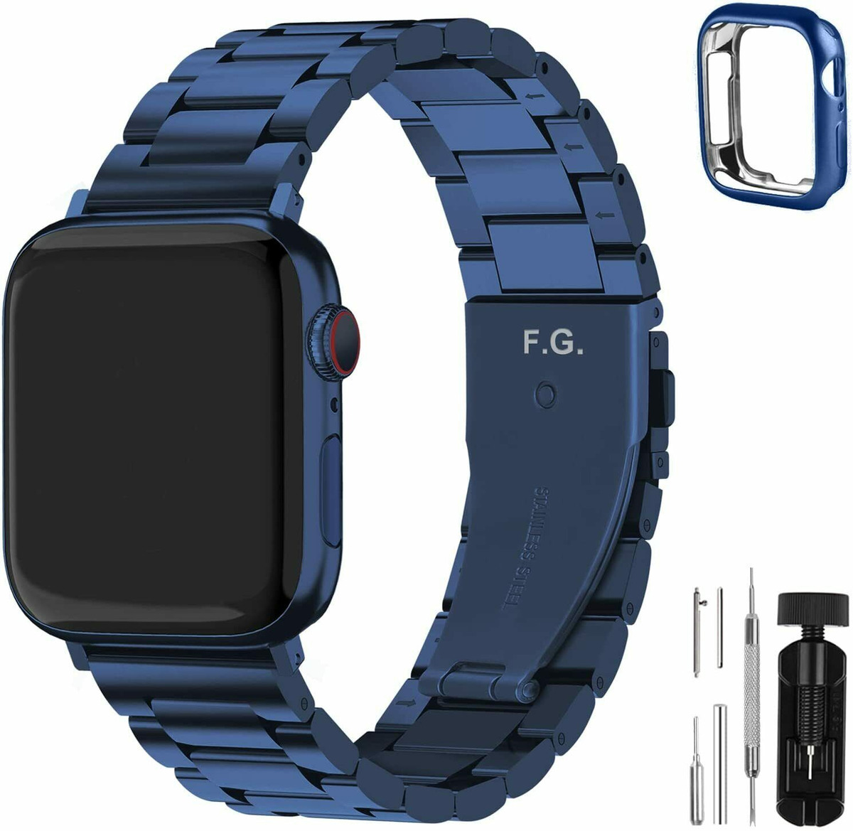 Magnetic Metal Loop Watch Band wrist Strap For Apple Watch Series 9 8 7 41/ 45mm