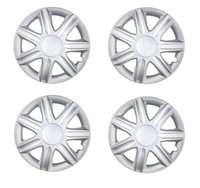 "4X Radkappe Radkappen Rubin 13\" Zoll Radzierblende Radblende 6 Speichen Silber"
