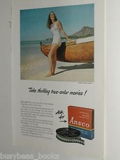 1948 Ansco film advertisement, bathing beauty in Hawaii, Fritz Henle photo