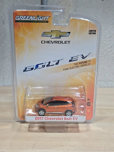 Greenlight 1:64 2017 Chevrolet Bolt EV GM Orange Diecast Electric Vehicle NEW