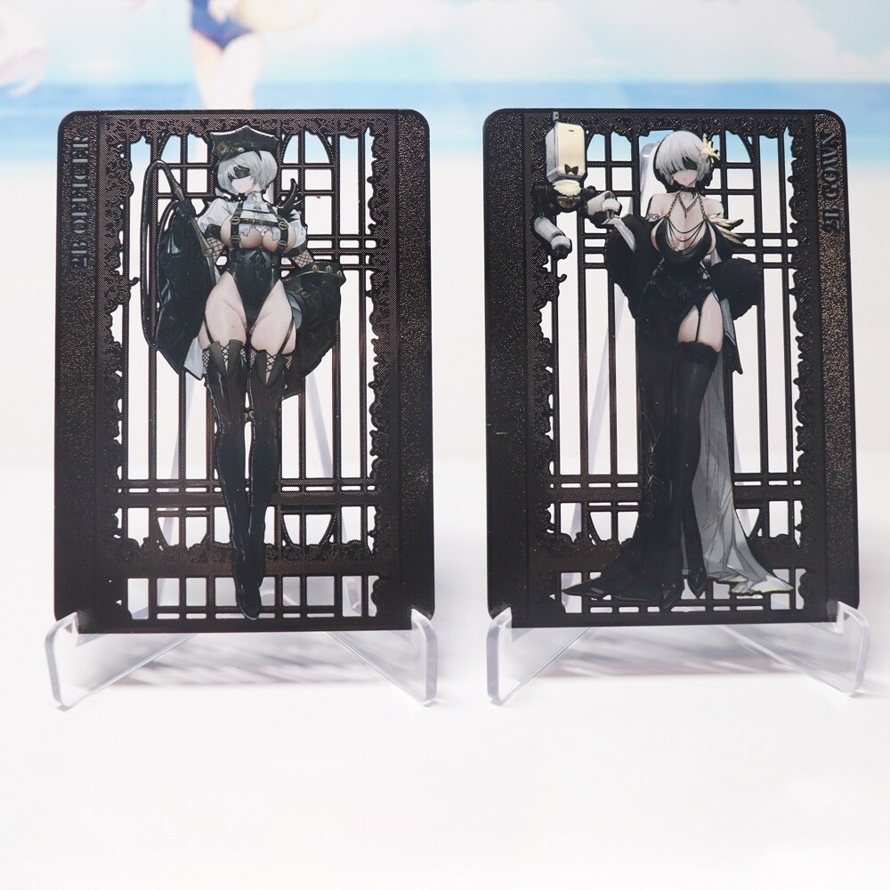 NieR:Automata 2B Metal Card Collection Playing Game Sculpture