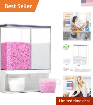 Wall-Mounted Laundry Beads Dispenser - BPA Free - Space Saving Organization