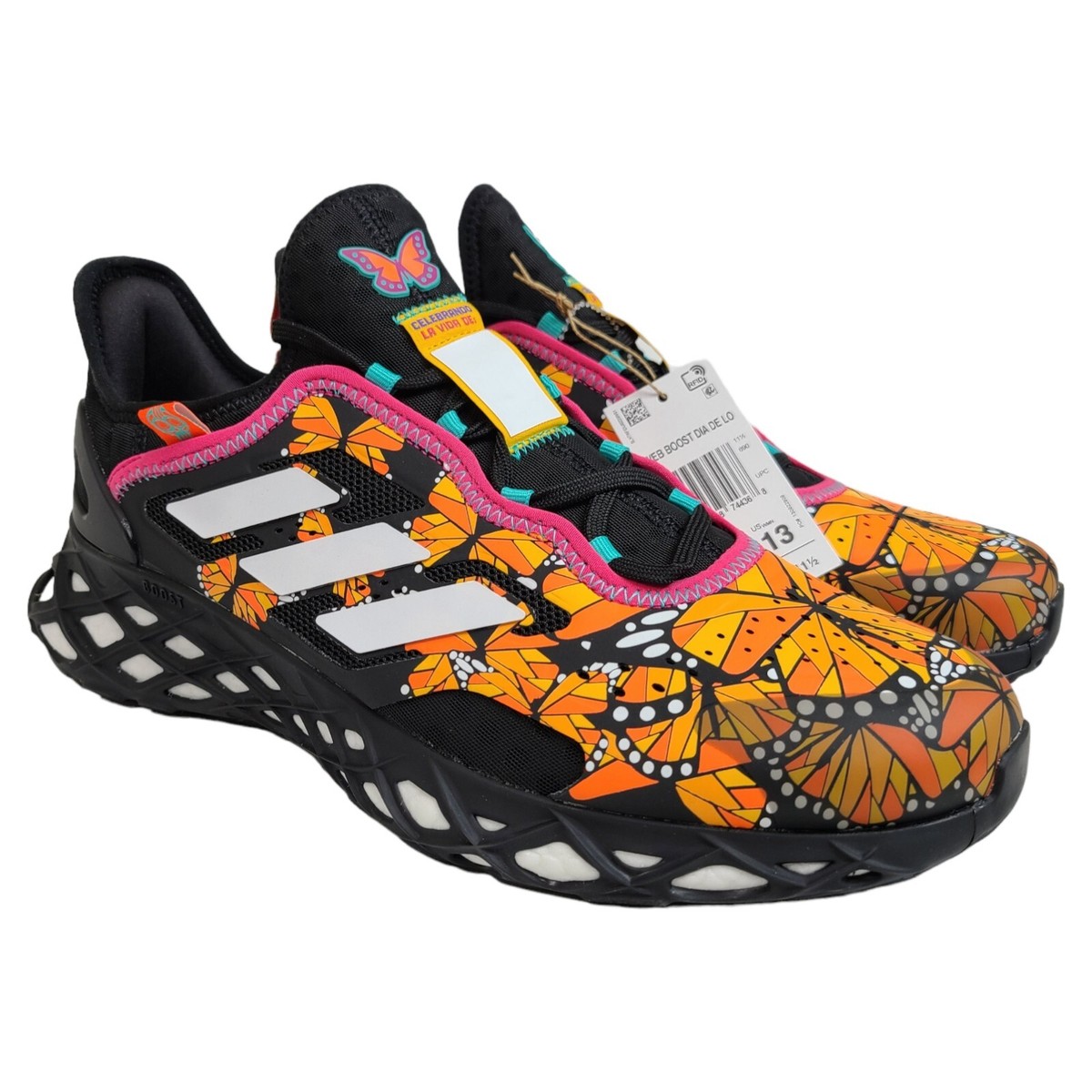 Adidas Men 12 Web Boost Dia De Los Muertos Day of the Dead Shoes