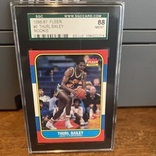 1986 Fleer Basketball #6 Thurl Bailey Utah Jazz SGC 8 NM-MT