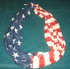 NWT Women's USA Scarf - Red, White & Blue Stars & Stripes USA Flag LOOP Scarf