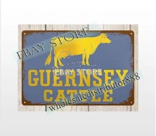 Fairdale Farm Guernsey Cattle Dairy Livestock metal tin sign home deco shop