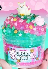PEACHYBBIES PEACHY'S LUCKY FOX SLIME LOTUS & JASMINE SCENT WITH FREE ACTIVATOR 