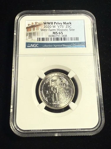 2020-W Weir Farm West Point Quarter V75 Privy NGC MS 65