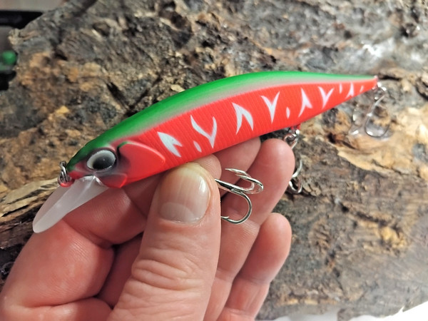 Wobbler AEW Pink Matt Tiger 12 CM Hecht Zander Raubfisch KÖDer Crankbait Minnow-image