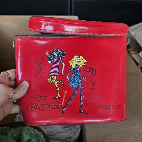 The Pussycats Red Plastic Collectible Lunchbox Pre-1970 Vintage Retro Classic