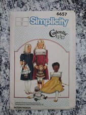 Vintage Simplicity 6657 Size 12 Cinderella Pattern Dresses Uncut