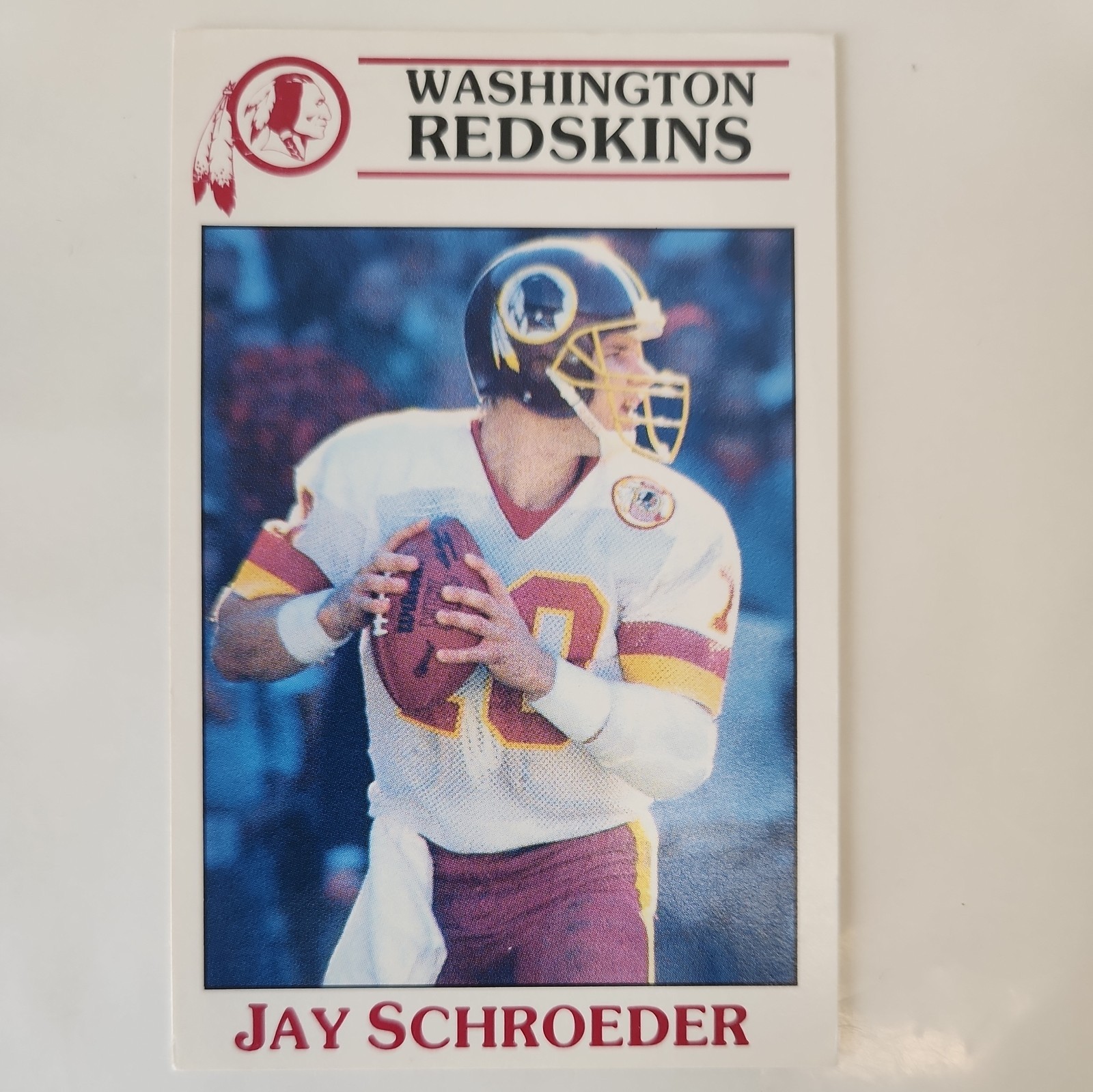 1987 Washington Redskins Police Frito Lay Card 10 Jay Schroeder 