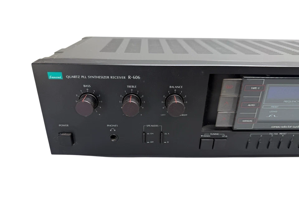 Vintage Sansui R-606 Quartz PLL Synthesizer Stereo Receiver - Image 2 of 4