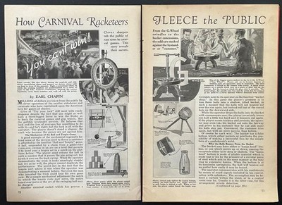  How Carnival Racketeers Fleece the Public  1934 pictorial Game Cheats