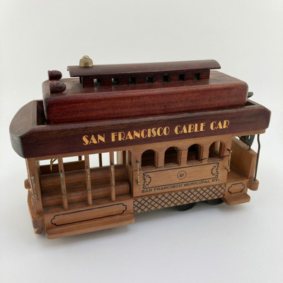 San Francisco Cable Car Holztelefon 1987 - Oldtimer - nur zum Restaurieren!