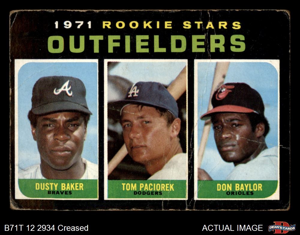 1971 Topps #709 Dusty Baker Rookies - Outfielders 1 - POOR