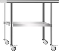 24 x 36 in Kitchen prep Table, Stainless Steel Table, Stainless Steel Work Table