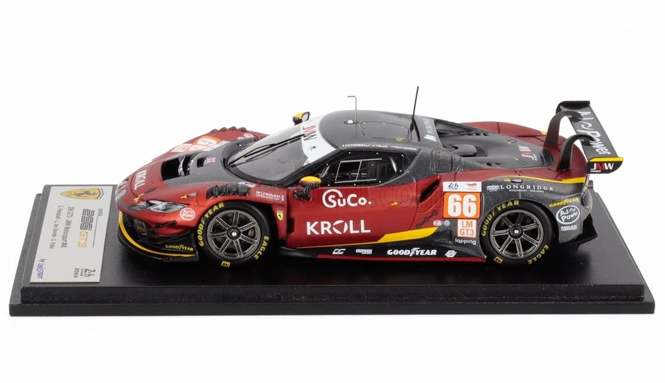 MODELLINO AUTO STATICO LOOKSMART FERRARI 296 GT3 #66 YOLUC LE MANS 2024 1/43 - Immagine 3 di 4